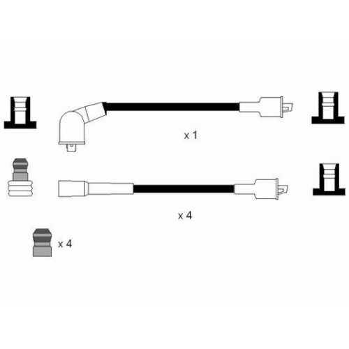 Z&uuml;ndleitungssatz NGK 0665 f&uuml;r ALFA ROMEO FIAT LANCIA FERRARI MASERATI ABARTH