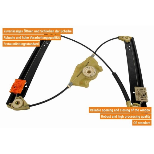 VAICO Fensterheber links und rechts elektrisch hinten V10-9801 + V10-9802 f&uuml;r VW