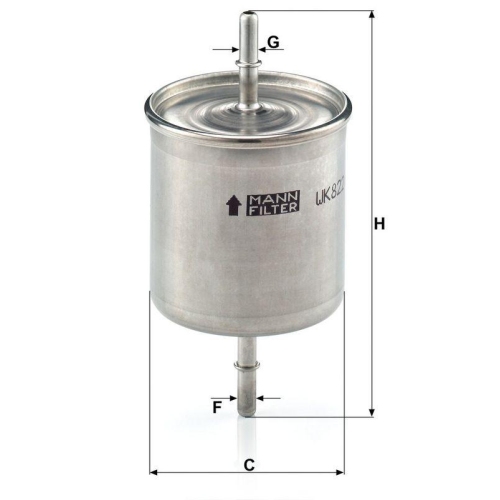 Kraftstofffilter MANN-FILTER WK 822/2 f&uuml;r VOLVO