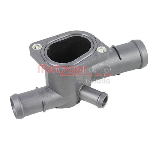 K&uuml;hlmittelflansch METZGER 4010221 f&uuml;r AUDI SEAT VW, Zylinderkopf, getriebeseitig
