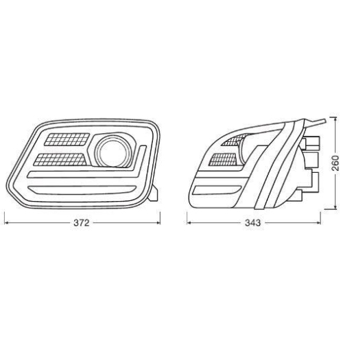 Hauptscheinwerfersatz ams-OSRAM LEDHL107-BK LEDriving® headlights for VW Amarok