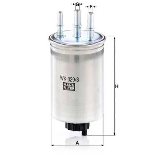 Kraftstofffilter MANN-FILTER WK 829/3 f&uuml;r FORD JAGUAR SSANGYONG TATA