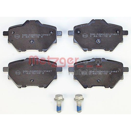Bremsbelagsatz, Scheibenbremse METZGER 1170798 GREENPARTS f&uuml;r CITRO&Euml;N PEUGEOT