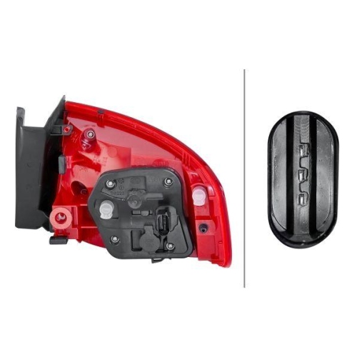 HELLA Heckleuchte 2VA 010 085-091 für AUDI VW, links