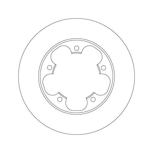 Bremsscheibe TRW DF6748 f&uuml;r FORD, Hinterachse