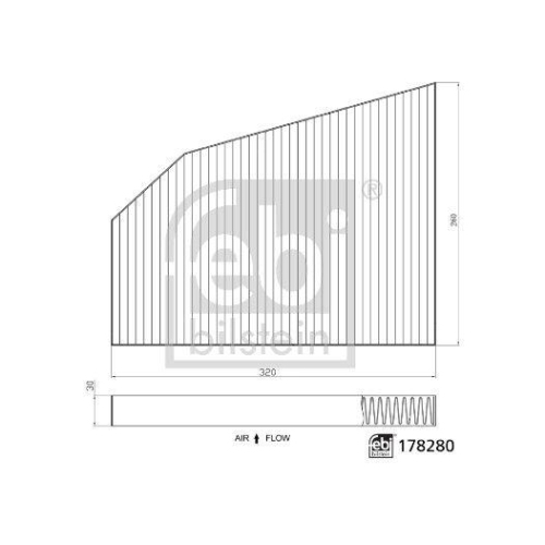Filter, Innenraumluft FEBI BILSTEIN 178280 für TESLA