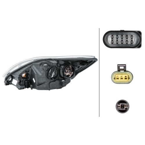 HELLA Hauptscheinwerfer 1EL 354 807-061 für FORD, rechts