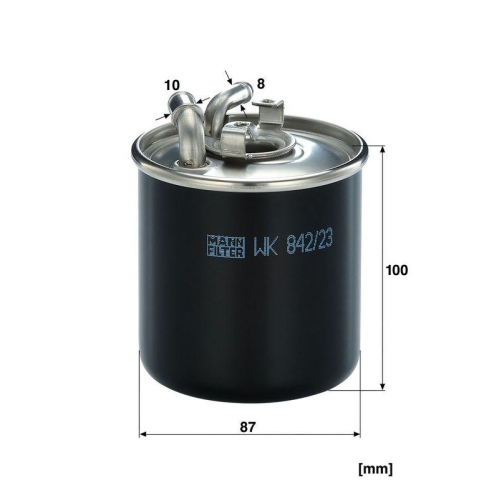 Kraftstofffilter MANN-FILTER WK 842/23 x f&uuml;r CHRYSLER FIAT MERCEDES-BENZ