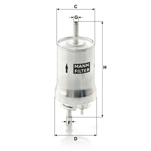 Kraftstofffilter MANN-FILTER WK 59 x f&uuml;r VAG