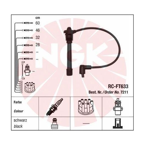 Z&uuml;ndleitungssatz NGK 7211 f&uuml;r