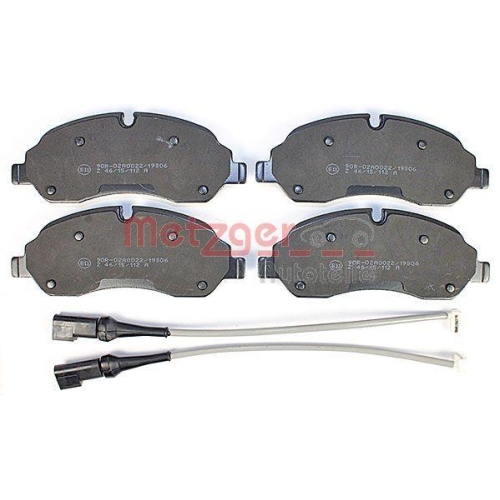 Bremsbelagsatz, Scheibenbremse METZGER 1170814 f&uuml;r FORD, Vorderachse