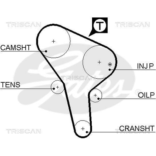 Zahnriemen TRISCAN 8645 5176 f&uuml;r AUDI VW DANA
