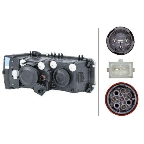 HELLA Hauptscheinwerfer 1LJ 247 046-391 f&uuml;r DAF, links