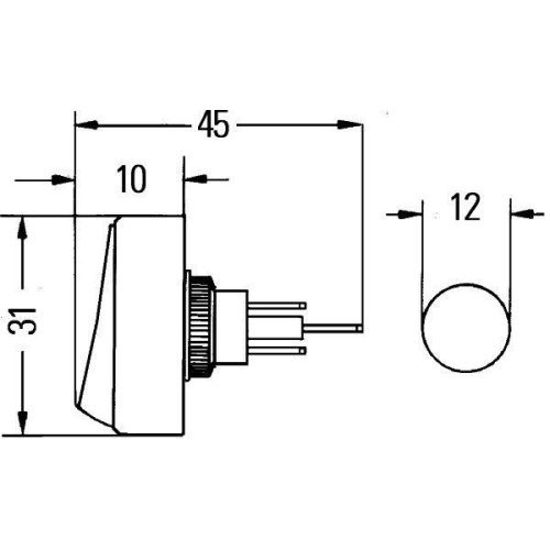 HELLA Schalter 6EH 007 946-041 für KUBOTA