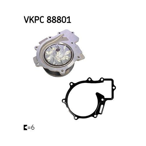 Wasserpumpe, Motork&uuml;hlung SKF VKPC 88801 f&uuml;r MERCEDES-BENZ