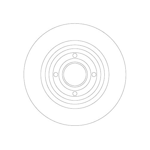 Bremsscheibe TRW DF4414BS TRW SINGLE für RENAULT, Hinterachse