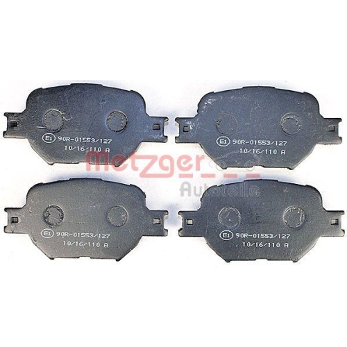 Bremsbelagsatz, Scheibenbremse METZGER 1170823 f&uuml;r TOYOTA, Vorderachse