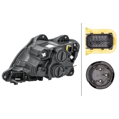 HELLA Hauptscheinwerfer 1LD 010 116-621 für DAF, rechts