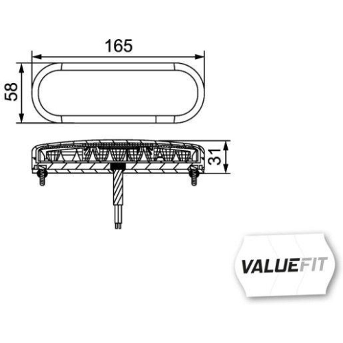 HELLA Blinkleuchte 2BE 357 022-001 VALUEFIT für, links, rechts