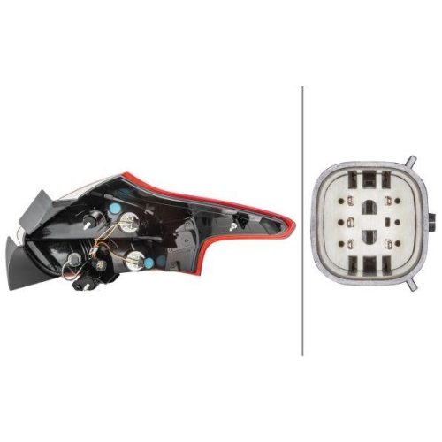 HELLA Heckleuchte 2VP 354 828-051 für FORD, links