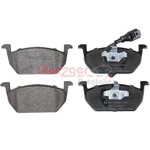 Bremsbelagsatz, Scheibenbremse METZGER 1170828 GREENPARTS f&uuml;r VAG, Vorderachse