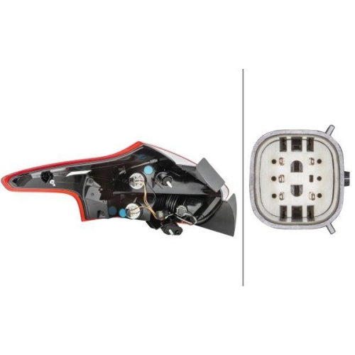 HELLA Heckleuchte 2VP 354 828-061 für FORD, rechts