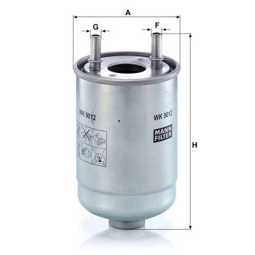 Kraftstofffilter MANN-FILTER WK 9012 x f&uuml;r RENAULT SUZUKI