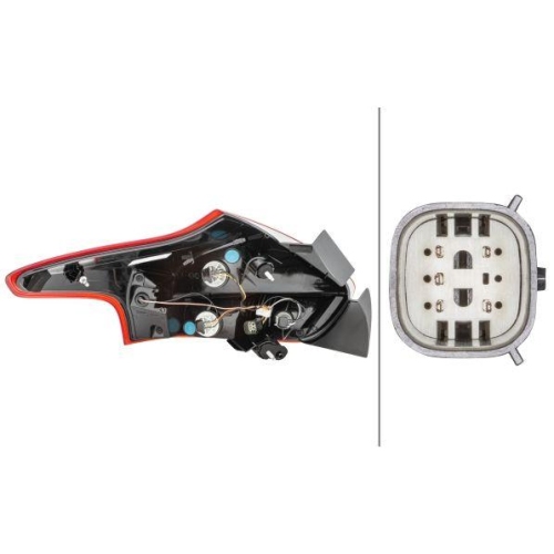 HELLA Heckleuchte 2VP 354 828-081 für FORD, rechts