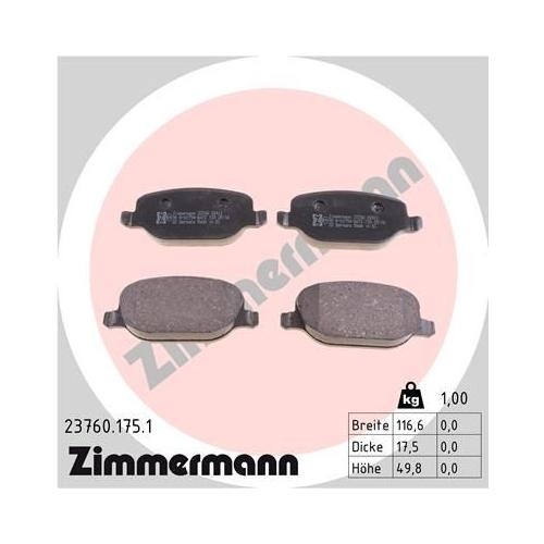 Bremsscheibe ZIMMERMANN 110.2213.20 COAT Z f&uuml;r ALFA ROMEO FIAT JEEP, Hinterachse