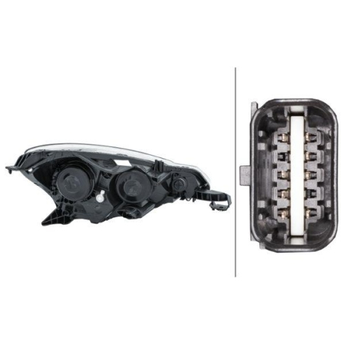 HELLA Hauptscheinwerfer 1EJ 354 674-051 für CITROËN, links