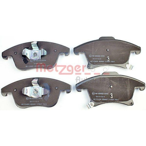 Bremsbelagsatz, Scheibenbremse METZGER 1170837 GREENPARTS f&uuml;r FORD, Vorderachse