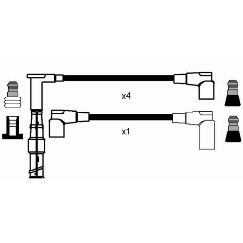 Zündleitungssatz NGK 0752 für, für Fahrzeuge mit Zündverteiler