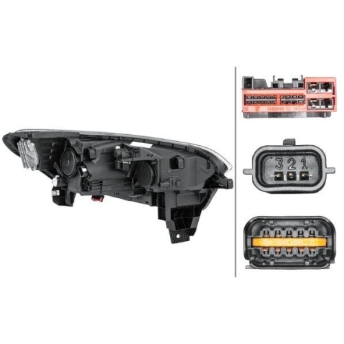 HELLA Hauptscheinwerfer 1EX 011 770-451 für RENAULT, links