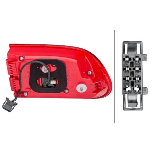 HELLA Heckleuchte 2SD 011 500-141 für PORSCHE, rechts