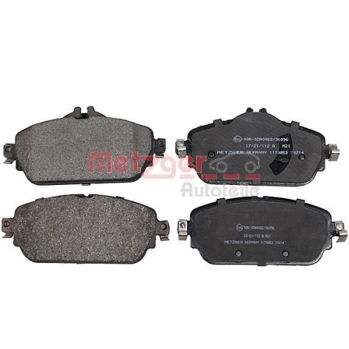 Bremsbelagsatz, Scheibenbremse METZGER 1170853 GREENPARTS f&uuml;r MERCEDES-BENZ
