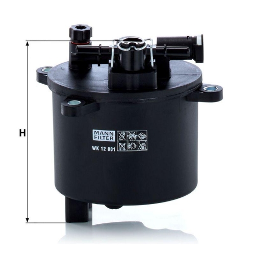 Kraftstofffilter MANN-FILTER WK 12 001 f&uuml;r CITRO&Euml;N FIAT FORD JAGUAR MITSUBISHI