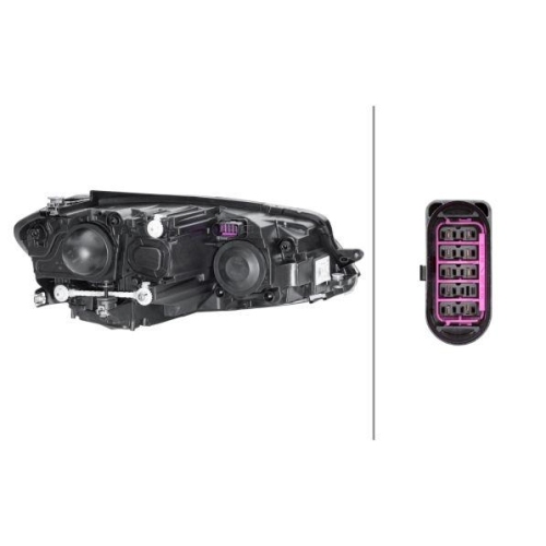 HELLA Hauptscheinwerfer 1EB 013 924-011 für VW VW (FAW), links