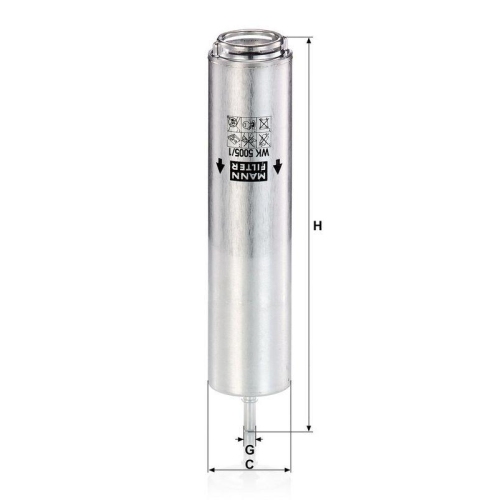 Kraftstofffilter MANN-FILTER WK 5005/1 z f&uuml;r BMW