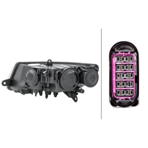 HELLA Hauptscheinwerfer 1EL 247 047-261 für SKODA, rechts