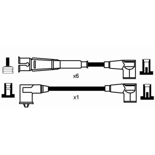 Z&uuml;ndleitungssatz NGK 0743 f&uuml;r MERCEDES-BENZ STEYR SMART MAYBACH