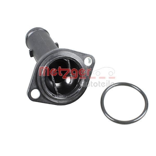 K&uuml;hlmittelflansch METZGER 4010273 f&uuml;r AUDI SEAT SKODA VW, Motorblock, Thermostat