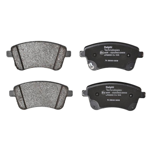 DELPHI LP2203 Bremsbelagsatz, Scheibenbremse f&uuml;r KIA KIA (DYK), Vorderachse
