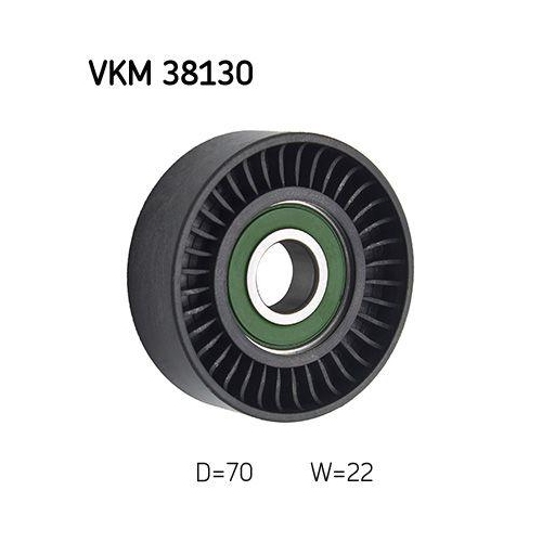 Umlenk-/F&uuml;hrungsrolle, Keilrippenriemen SKF VKM 38130 f&uuml;r MERCEDES-BENZ, links