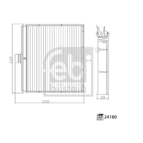 Filter, Innenraumluft FEBI BILSTEIN 24180 für RENAULT