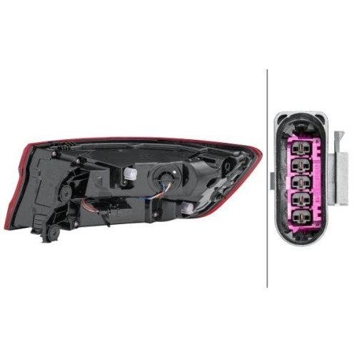 HELLA Heckleuchte 2SD 012 246-171 für AUDI, links