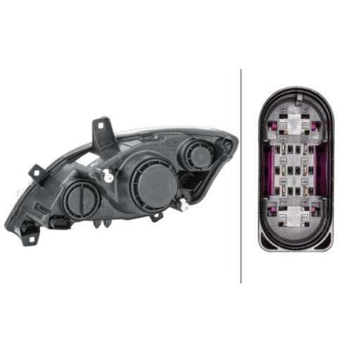 HELLA Hauptscheinwerfer 1EG 009 627-021 f&uuml;r MERCEDES-BENZ, rechts