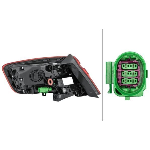 HELLA Heckleuchte 2SD 012 836-081 für AUDI, rechts