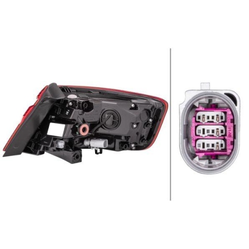 HELLA Heckleuchte 2SD 012 836-091 für AUDI, links