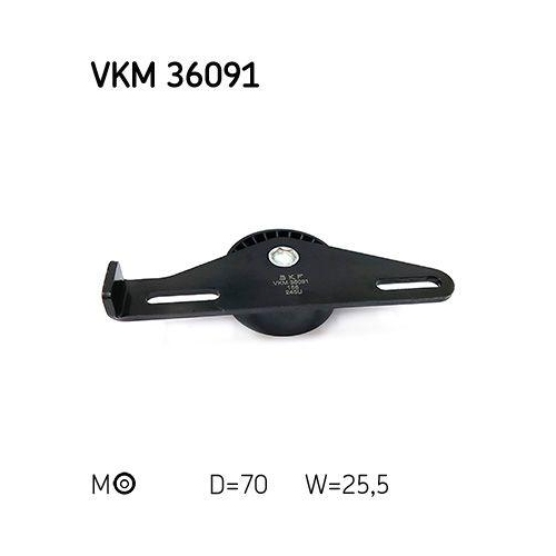 Riemenspanner, Keilrippenriemen SKF VKM 36091 f&uuml;r NISSAN RENAULT DACIA, mitte