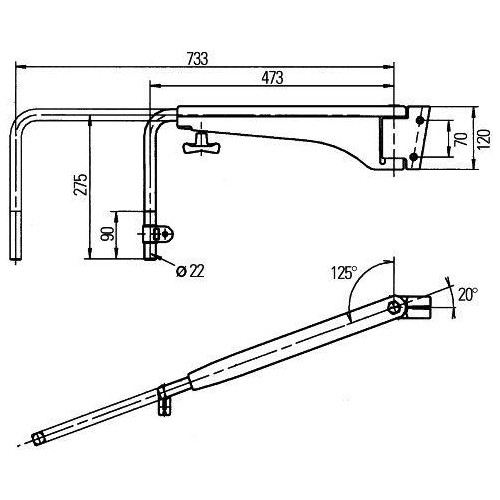 HELLA Halter, Außenspiegel 8HG 501 253-022 für CASE IH MASSEY FERGUSON VALMET